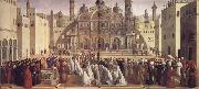 Gentile Bellini St.Mark Preaching in Alexandria oil